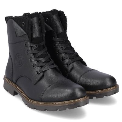 10. Rieker M RKR296A wool-lined leather ankle boots, black