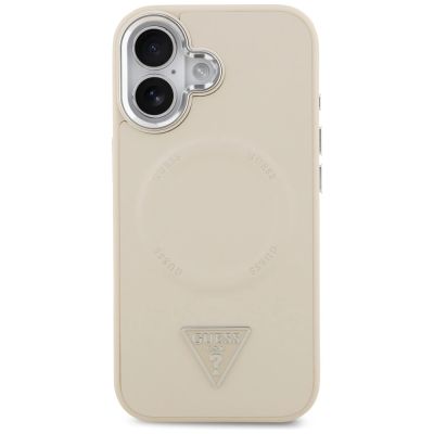 3. Guess Triangle Logo MagSafe Case for iPhone 17 - Beige