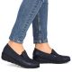 5. Women's leather wedge shoes, navy blue, Rieker L5356-14