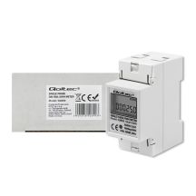 QOLTEC SINGLE-PHASE ENERGY CONSUMPTION METER FOR DIN RAIL | 230V | LCD | 2P
