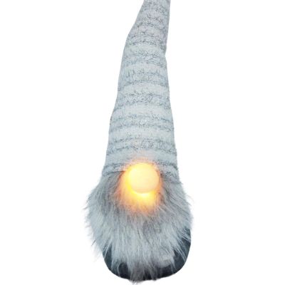 9. GNOME WITH A LONG WHITE HAT AND A GLITTER NOSE 42CM