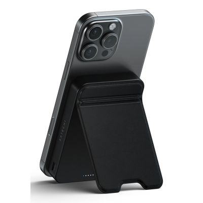 4. Satechi OntheGo Powerbank 10K - Magnetic Powerbank with Stand 10k mAh Compatible with MagSafe and Qi2 (Black)