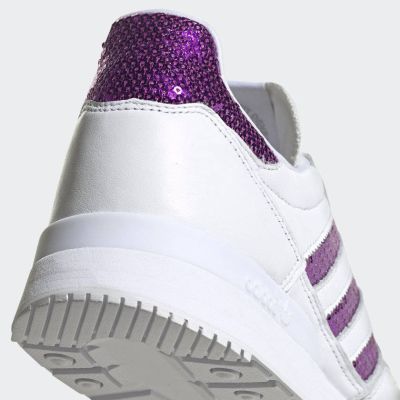 8. Adidas Originals ZX 500 Cloud White/Shock Purple women's shoes - G55663