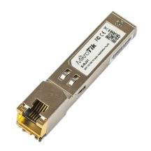 MikroTik | S-RJ01 connector | SFP | Copper | RJ-45 socket | 10/100/1000 Mbit/s | Maximum transfer distance 100 m | From 0 to +85C
