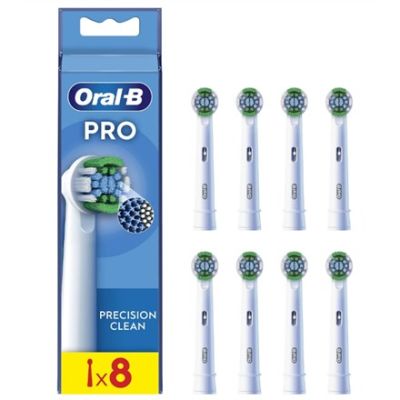 2. Oral-B Precision Clean EB20RX-8 Toothbrush Heads For Adults, 8 pcs. White