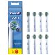 2. Oral-B Precision Clean EB20RX-8 Toothbrush Heads For Adults, 8 pcs. White