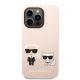 3. Karl Lagerfeld KLHMP14XSSKCI iPhone 14 Pro Max 6.7" hardcase light pink/light pink Silicone Karl & Choupette Magsafe