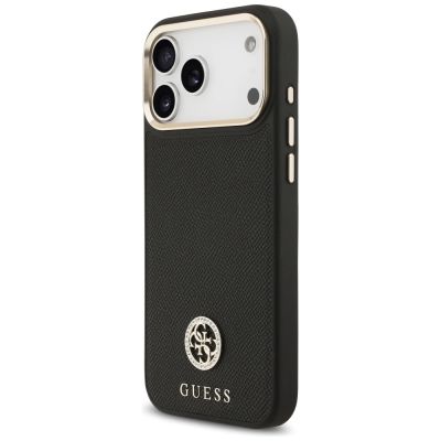 2. Guess Grained Strass Logo MagSafe case for iPhone 17 Pro Max - black