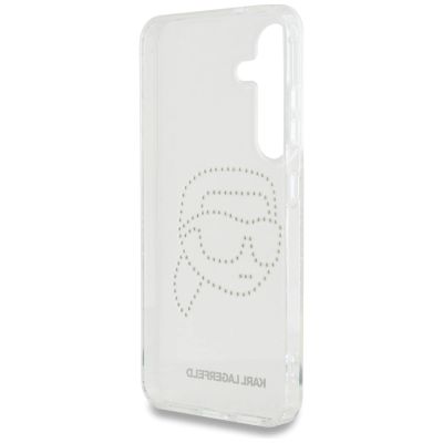 7. Case Karl Lagerfeld Rhinestones Karl Head Logo Samsung Galaxy S25 transparent
