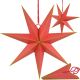 PAPER STAR DECORATION 45 CM, 7-POINTED, RED, SASKA GIFT & DECOR