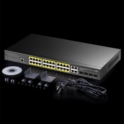 4. Switch CUDY GS2028PS4-300W 24-Port Gigabit L2 Managed PoE+ 300W 4x Gigabit Combo Ports