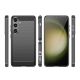 8. Case for Carbon Case Samsung Galaxy S24+ flexible silicone carbon cover - black