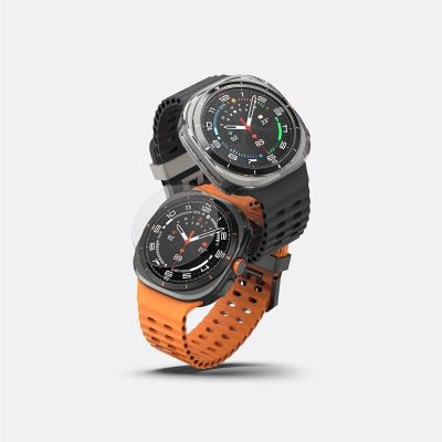 3. Ringke Slim & Tempered Glass Case + Glass Set for Samsung Galaxy Watch Ultra 47mm - Transparent