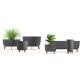 8. GRACIA SQUARE FLOWERPOT 29x29CM ANTHRACITE