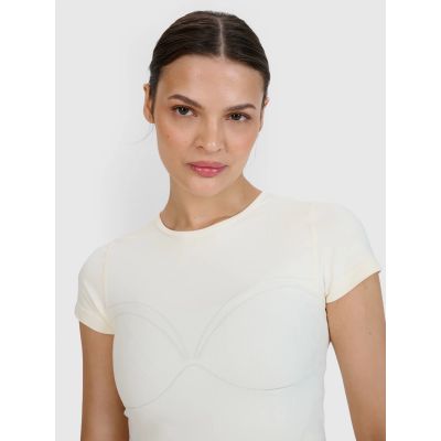 2. Women's quick-drying yoga and pilates t-shirt 4F 4FWSS25TFTSF1270-11S