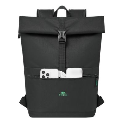 6. Rivacase Gremio City Backpack Black Polyester, Recycled Polyethylene Terephthalate (rPET)