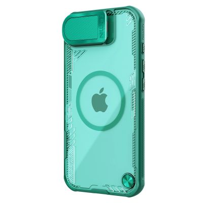 3. Nillkin Iceblade Prop Magnetic Case with Camera Cover and Stand for iPhone 16e / 17e - Green