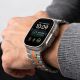 6. Tech-Protect Stainless Band for Apple Watch 44 / 45 / 46 / 49 mm – silver-orange