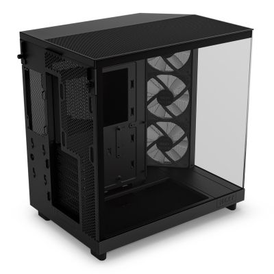 6. NZXT H6 FLOW RGB MIDI TOWER COMPUTER CASE WITH WINDOW BLACK