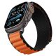8. Spigen WBF1 Strap for Apple Watch 44 / 45 / 46 / 49 mm - Black and Orange
