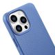 10. iCarer Litchi Premium Leather Case iPhone 14 Pro Max Magnetic Leather Case with MagSafe Light Blue (WMI14220712-LB)