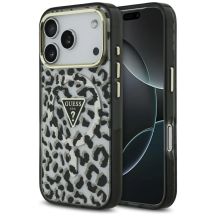 Guess Leopard Glitter MagSafe Case for iPhone 17 Pro - Black
