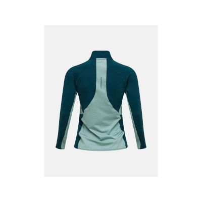 2. Women's PEAK PERFORMANCE W Core Half Zip Baselayer T-shirt, green
