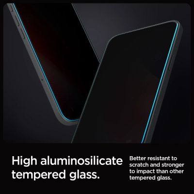 8. Spigen Glas.tR EZ Fit Privacy Tempered Glass for iPhone 16 Pro Max / 17 Pro Max - 2 pcs.