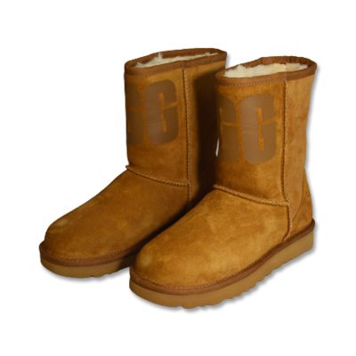 3. Women's UGG W Classic Short Rubber Logo High Snow Boots - 1108230-CHE
