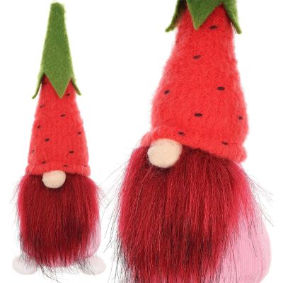 6. gnome strawberry 20cm spring decoration boy