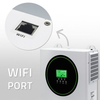6. Qoltec Hybrid Off-Grid Solar Inverter 1500W | 100A | 12V | MPPT | Sinus | Wi-Fi Option | Power Factor 1.0