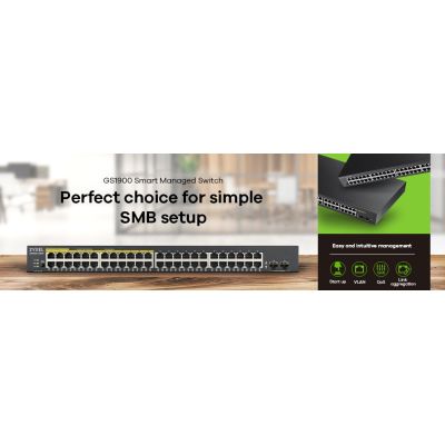 7. Zyxel GS1900-48 50p Managed Gigabit Switch