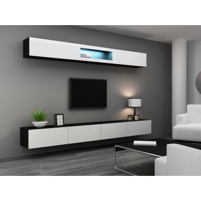 8. TV cabinet VIGO '140' 30/140/40 black/white gloss