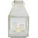 2. ADVENT LANTERN RORATY LED LANTERN 25CM 3 CANDLES WHITE