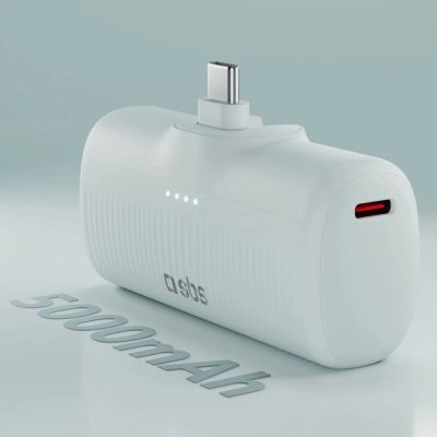 3. SBS EcoPower 5000 mAh 10W Powerbank with Built-in USB-C Port - Gray