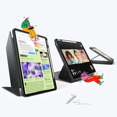 2. ESR Flip Hybrid Case for iPad Air 13" 1 / 2 (gen.) 2024-2025 - Black