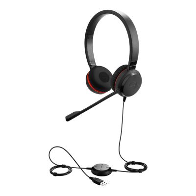 4. Jabra Evolve 30 II UC Stereo USB-A Wired On-Ear Headphones