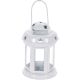 WHITE TEA LIGHT LANTERN CANDLE HOLDER