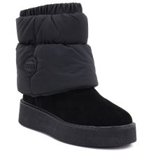Black leather platform snow boots Big Star UU274731