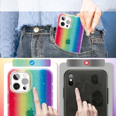3. Kingxbar Ombre Case Back Cover for iPhone 12 Pro Max multicolour