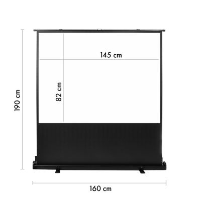 12. MACLEAN PORTABLE PROJECTION SCREEN, COMPACT, FLOOR, 16:9 MC-210