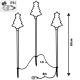 4. DECORATIVE LAMPS OUTDOOR PATH STICK 3 PCS CHRISTMAS TREE MIRROR