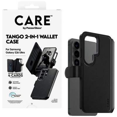 5. CARE by PanzerGlass Tango 2in1 Wallet Case for Samsung Galaxy S26 Ultra - Black