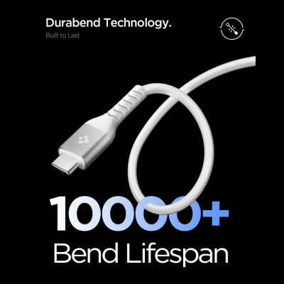 5. Spigen EB10010CCA Essential USB-C / USB-C 100W 100CM Cable - White