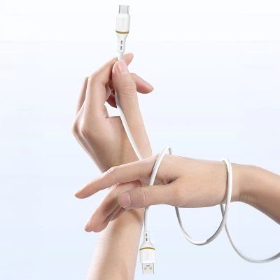 2. Dudao L25T USB-A - USB-C Silicone Cable 5A 1m - White