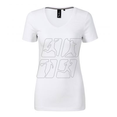 2. Malfini Action V-neck T-shirt W MLI-70100 white