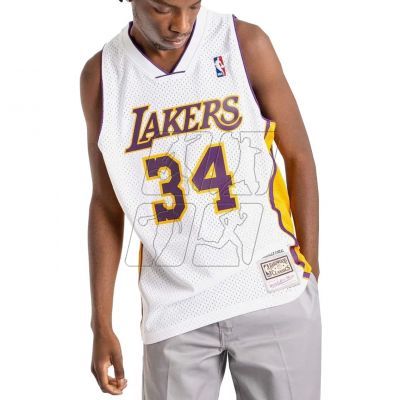 Mitchell &amp; Ness Los Angeles Lakers NBA Shaquille O&#39;Neal T-shirt M SMJY4442-LAL02SONWHIT