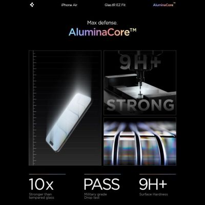 10. Spigen Glas.TR EZ Fit 2-pack tempered glass for iPhone 17 Air - transparent