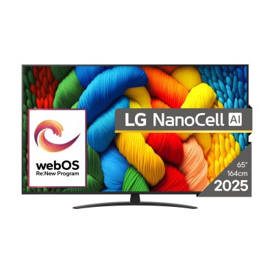LG NanoCell 65NANO81A3A 65'' 4K Ultra HD WebOS Dolby Digital DVB-T2 Black TV