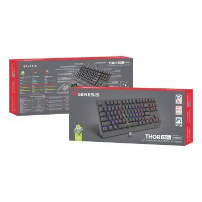 17. GENESIS Thor 230 TKL Gaming Keyboard USB + RF Wireless + Bluetooth QWERTY US English Black